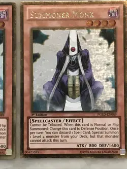 Yu-Gi-Oh! 3x “SUMMONER MONK” Gold Rare 1st Ed PGLD-EN089 - Image 4