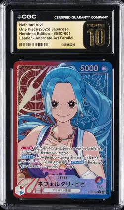 2025 ONE PIECE JPN #EB03-001 NEFELTARI VIVI CGC 10 PERFECT - Image 1