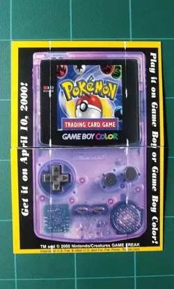 Pokemon Trading Card 2000 Game Boy Transforming Folding Card Promo - Image 1