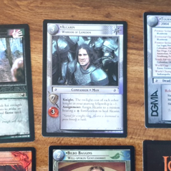 LORD OF THE RINGS TCG ALCARIN WARRIOR OF LAMEDON CARD 5 R 31 DECIPHER 2003 - Image 1