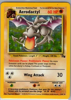 Aerodactyl 1/62 Holo Fossil - Pokemon Card - LP - Image 1