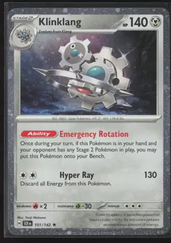 Klinklang (Cosmos Holo) Rare Miscellaneous Cards & Products 101/142 NM Pokemon - Image 1
