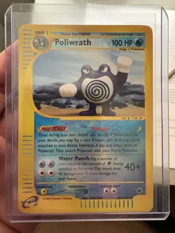 Poliwrath Pokemon TCG Expedition Base Set Reverse Holo Card 60/165 NM Condition - Image 2