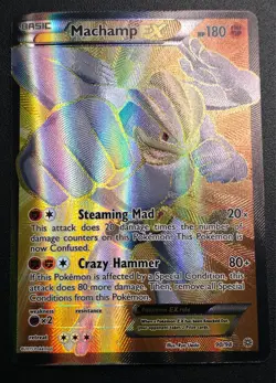 Machamp EX 90/98 XY Ancient Origins Full Art Ultra Rare Holo Pokemon TCG Card - Image 1