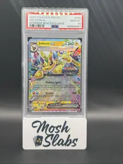 Pokemon Jolteon EX TCG Prismatic Evolutions Stamped Promo Card 030/131 PSA 10 - Image 1