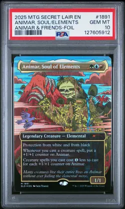 2025 MTG SECRET LAIR DROP ANIMAR & FRIENDS-FOIL ANIMAR, SOUL OF ELEMENTS PSA 10 - Image 1