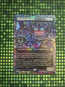 MTG Krang & Shredder #0201 Foil Borderless Rare TMNT (TMT) - Image 1