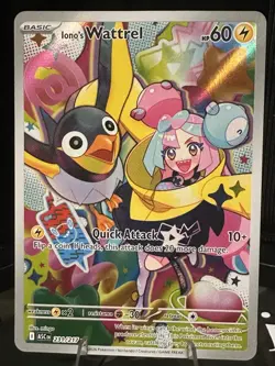 Pokemon Iono's Wattrel 231/217 SV09 Illustration Rare Full Art Holo 60 HP - Image 1