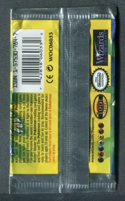 1999 Pokemon English First Unlimited Booster Pack Wrapper EMPTY Venusaur Art - Image 2