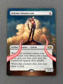 Solemn Simulacrum MTG Tarkir Dragonstorm Commander Hand Painted Full Altered Art - Image 1