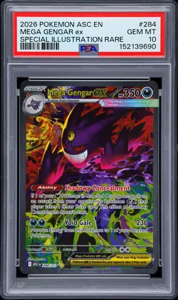 2026 POKEMON ASC EN-ASCENDED HEROES #284 MEGA GENGAR EX PSA 10 - Image 1