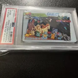 1998 POKEMON JPN BANDAI CARDDASS VENDING #MOVIE 15 POKEMON LINEUP-PRISM PSA 10 - Image 1