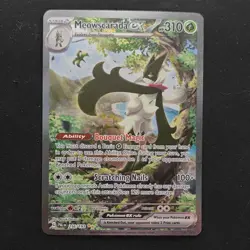Pokemon Meowscarada EX Full Art Special Illustration Rare Holo Sv02 256/193 - Image 1