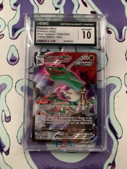 CGC 10 Rayquaza VMAX TG20/TG30 Silver Tempest Trainer Gallery Pokemon - Image 1