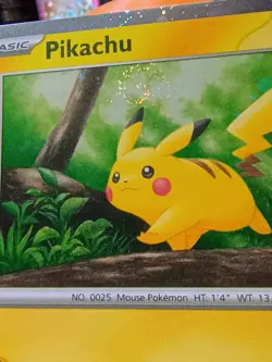 Pikachu 025/165 – Holiday Calendar Holo SWIRL – NM Pokemon TCG 2025 - Image 3