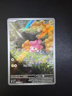 Pokemon Pawmi 226/091 Illustration Rare Full Art Holo SV Paldean Fates NM - Image 1