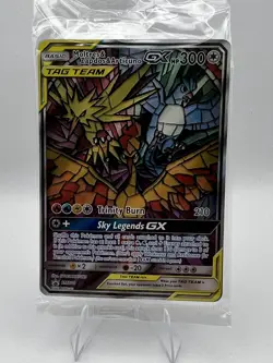 2019 Pokemon Moltres Zapdos Articuno GX #SM210 Stained Glass Promo Sealed - Image 1