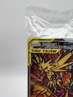 2019 Pokemon Moltres Zapdos Articuno GX #SM210 Stained Glass Promo Sealed - Image 2