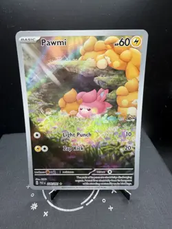 Pokemon TCG SV Paldean Fates Pawmi 226/091 Illustration Rare Full Art Holo NM! - Image 1