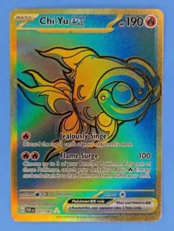 Chi‑Yu ex 241/091 Pokemon TCG Paldean Fates Hyper Rare Holo NM - Image 1