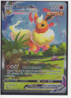 Pokemon TCG Flareon VMAX SWSH180 SWSH: Sword & Shield Black Star Promo - Image 1