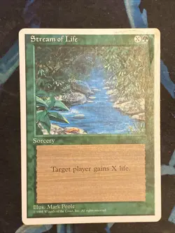 Stream of Life Common 4th Edition 1995 Magic The Gathering MTG - Image 1