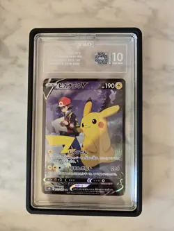 TAG 10 GEM MINT JAPANESE POKEMON 2021 PIKACHU V 222/184 VMAX CLIMAX S8b - Image 1