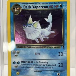 Pokemon Dark Vaporeon Holo #9 CGC 9 - Image 3