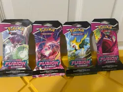 Pokemon Sword & Shield - Fusion Strike Sleeved Booster Pack Art Set of 4 - Image 1