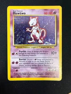 Mewtwo - 10/102 - Holo Rare - Unlimited Edition Base Set (MP)#3 Pokemon - Image 1