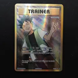 Pokemon Brock's Grit Full Art Ultra Rare Holo Evolutions 107/108 2016 - Image 1