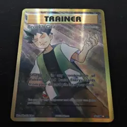 Pokemon Brock's Grit Full Art Ultra Rare Holo Evolutions 107/108 2016 - Image 2