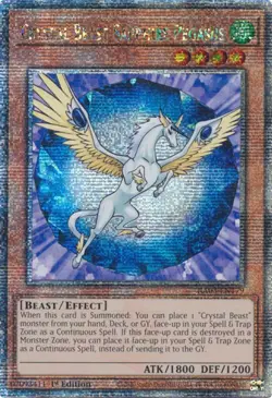 Crystal Beast Sapphire Pegasus (Quarter Century Secret Rare)-Quarter Century ... - Image 1