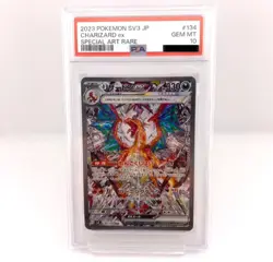 PSA 10 Charizard ex SAR 134/108 Ruler of the Black Flame Japanese Pokemon Card - Image 1