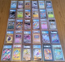 ✨HUGE Lot 30 Graded Pokemon Cards CGC DSG PSA SGC WAG AGS Big Modern Collection! - Image 1
