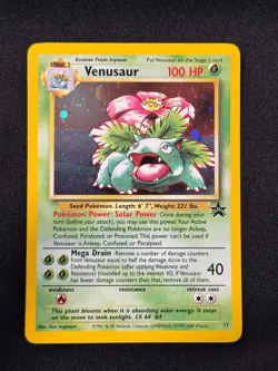 Pokemon Venusaur Holo Black Star Promo Card #13 - Year 2000 - Vintage EX-MT - Image 1