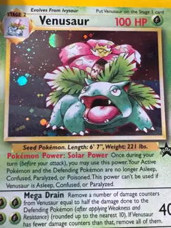 Pokemon Venusaur Holo Black Star Promo Card #13 - Year 2000 - Vintage EX-MT - Image 2