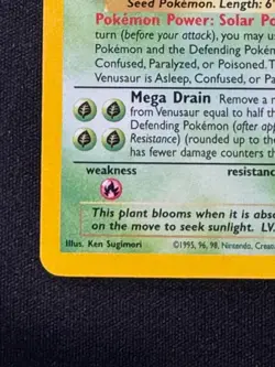 Pokemon Venusaur Holo Black Star Promo Card #13 - Year 2000 - Vintage EX-MT - Image 5