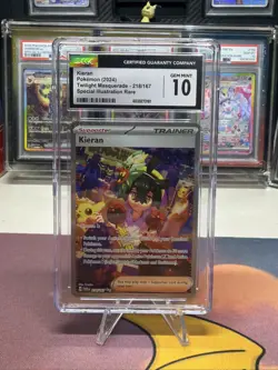 CGC 10 GEM MINT Kieran 218/167 SPECIAL ILLUSTRATION RARE HOLO Pokemon Card 120 - Image 1