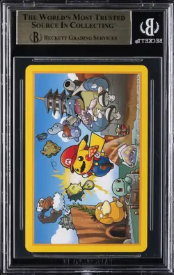 2016 MARIO PIKACHU PLAYING CARDS POKEMON CENTER JOKER MARIO BGS 9.5 - Image 2