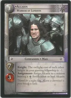 Lord of The Rings Helms Deep TCG - Rare Alcarin Card #5R31 - Image 1