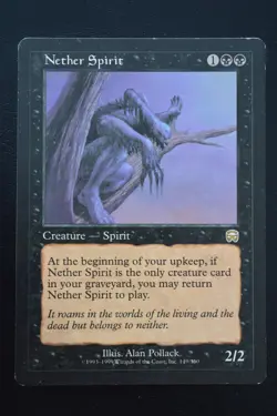 Magic The Gathering MTG NETHER SPIRIT Mercadian Masques MP Moderately Played - Image 1