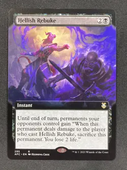 Hellish Rebuke (Extended Art) Commander: Adventures in the Forgotten Realms NM - Image 1