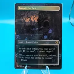 Temple Garden (Borderless) - FOIL, NM, English Lorwyn Eclipsed MTG Magic - Image 1
