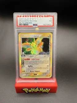 2005 POKEMON EX DELTA SPECIES DRAGONITE REVERSE FOIL #3 PSA 7 NM - Image 1