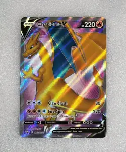 Charizard V SWSH050 NM/M Full Art Champions Path Black Star Promo Pokemon TCG - Image 1