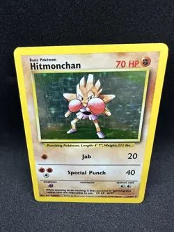 Pokemon Holo Rare Unlimited Base Set Hitmonchan 7/102 - Image 2