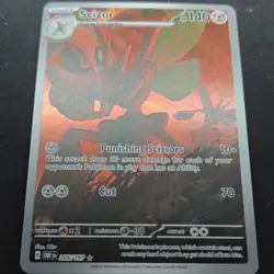 Pokemon Scizor Full Art Illustration Rare Holo SV03 Obsidian Flames 205/197 - Image 2