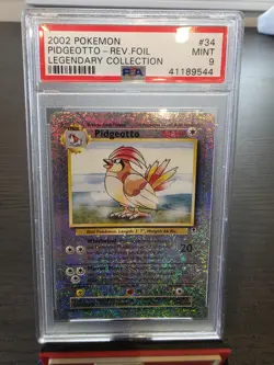 2002 POKEMON LEGENDARY COLLECTION #34 pidgeotto -REVERSE FOIL PSA 9 - Image 1