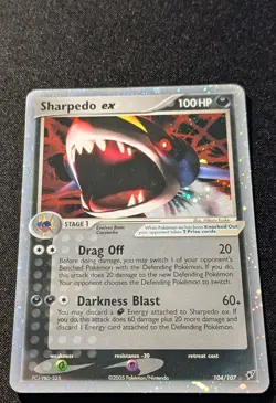 Pokemon EX DEOXYS - #104/107 Sharpedo ex - Ultra Rare Holo - ENG - LP - Image 4